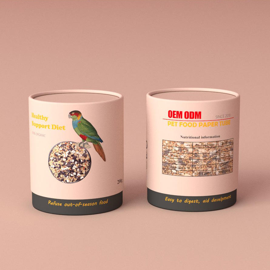 طباعة مخصصة لأسطوانة قابلة للتحلل الحيوي ورق طعام من الورق المقوى وأكياس علبة الشاي المميزة وتغليف صندوق الأنبوب لحزمة الشاي السائبة