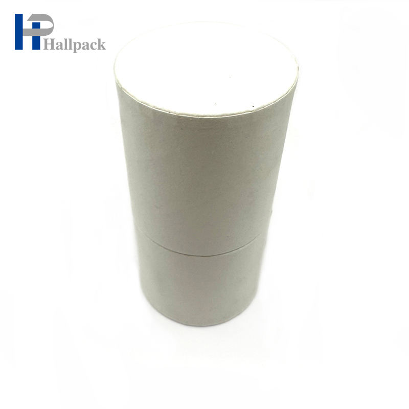 تغليف مستحضرات التجميل المخصصة أنبوب الورق الأبيض المعاد تدويره من الورق المقوى