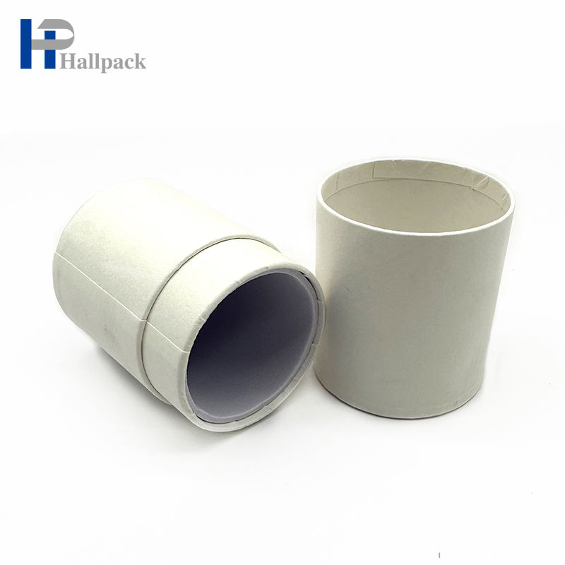 تغليف مستحضرات التجميل المخصصة أنبوب الورق الأبيض المعاد تدويره من الورق المقوى