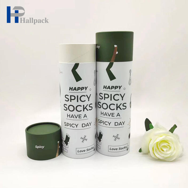 حار بيع مخصص مطبوعة جولة مربع صديقة للبيئة براون المعاد تدويرها اسطوانة من الورق المقوى لتغليف تي شيرت والحرف اليدوية