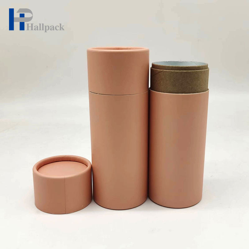 أنابيب تغليف ورق كرافت دائرية إبداعية مطبوعة مع أسطوانة ورق وردية اللون من Sifer