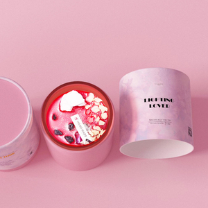 مخصص فارغة كرافت ورقة التعبئة والتغليف أنبوب اليدوية شمع الصويا شمعة الزجاج جرة اسطوانة فاخرة ورقة جولة أنبوب مربع