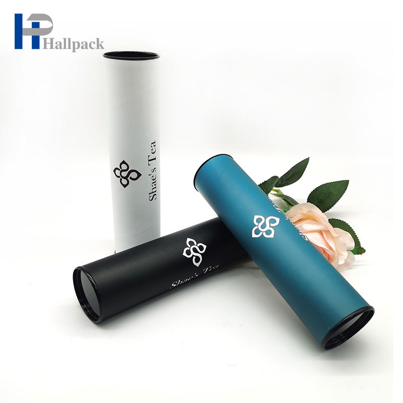 حجم قابل للتخصيص غطاء حديدي فاخر أنبوب ورق كرافت مستدير للأغذية المنزلية غطاء معدني ورق تغليف الأنبوب