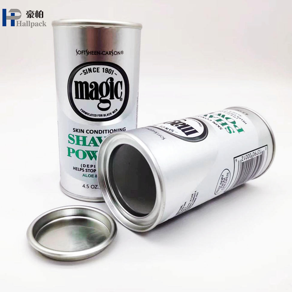 تخصيص طباعة أنبوب الورق المقوى القابل للتحلل الحيوي على شكل دائري مع غطاء حديدي