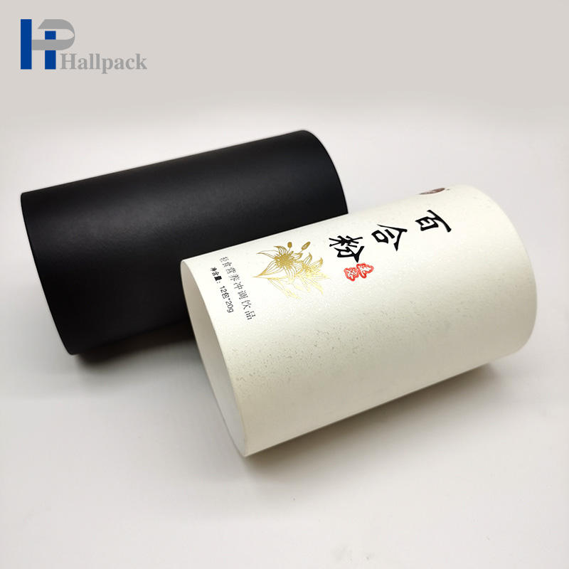 تصميم الندى الخصر الأبيض ورقة أنبوب التغليف ورق الشاي أنبوب التغليف