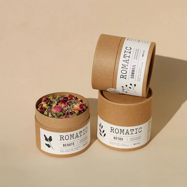 Eco صديقة للبيولوجية القابلة للتحلل من أنبوب الورق المقوى التغليف التغليف أنابيب شاي أنابيب الطعام علبة الطعام