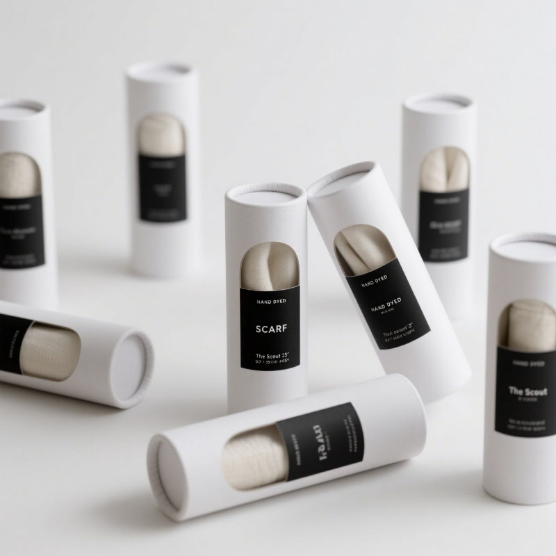 أسطوانة مستديرة ملائمة للبؤس البيئية أنبوب التغليف صندوق التغليف مربع تغليف الأنبوب مع نافذة