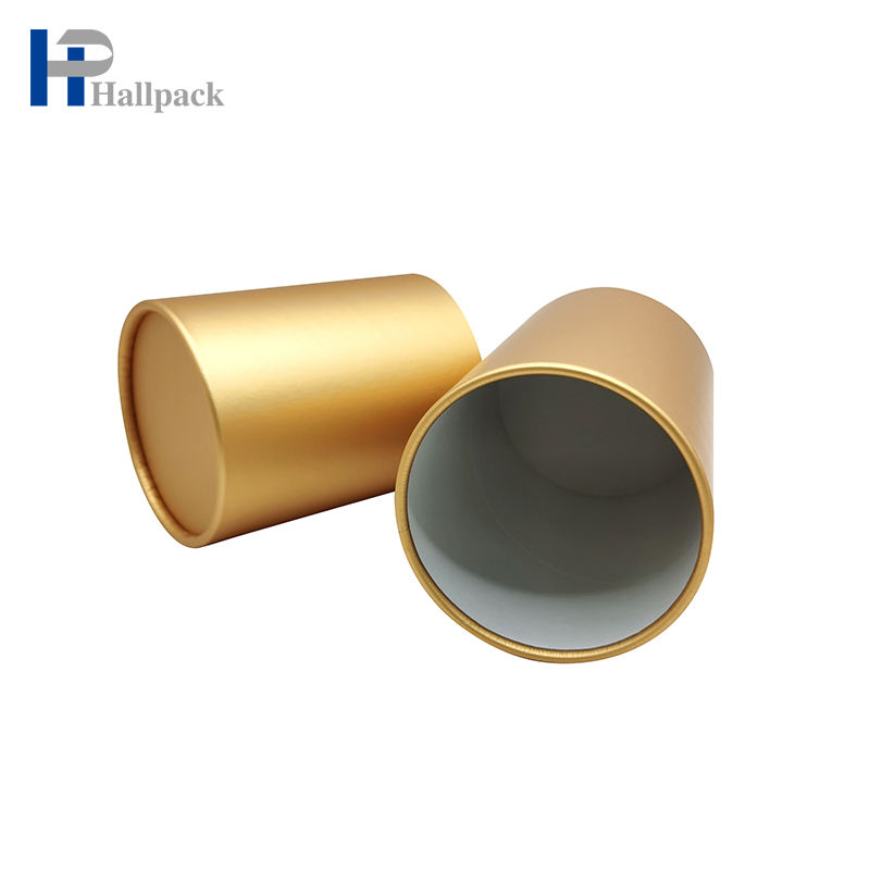 مجموعة صناديق تنظيم صلبة مستديرة من الورق المعاد تدويره عالي الجودة أنبوب ورقي مخصص أنبوب ورق كرتون دائري أسطوانة تغليف الشاي