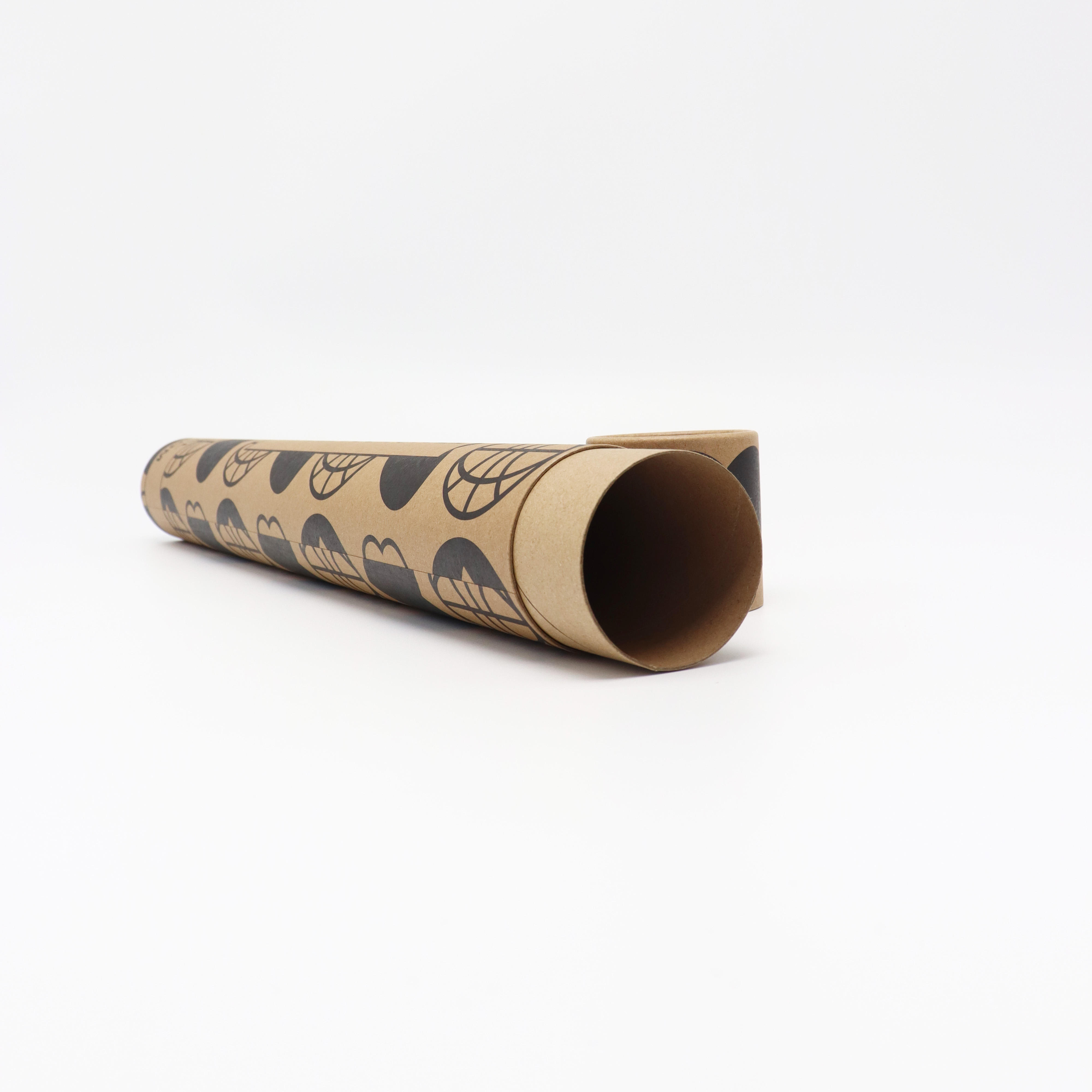 يمكن للورق القابل للتحلل أن يقوم بلف أنبوب الورق مع أسطوانة كروية لأنبوب ورق الكرافت المطبوع