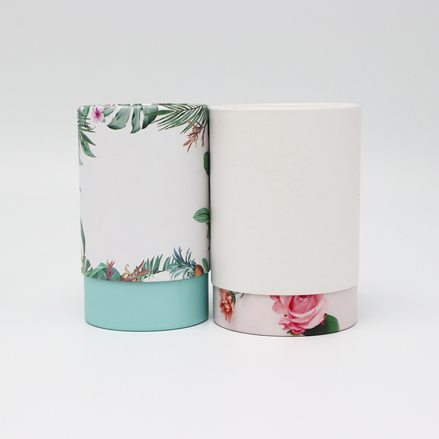 صديقة للبيئة مخصصة الغذاء الصف صندوق من الورق المقوى مع غطاء معدني ورقة أنبوب التغليف للمكسرات والشاي والقهوة