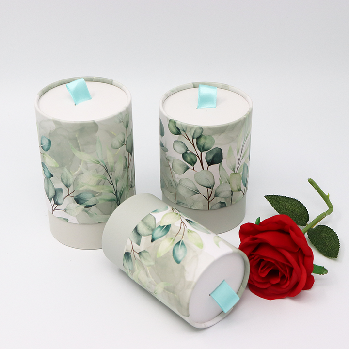 صديقة للبيئة مخصصة الغذاء الصف علبة من الورق المقوى مع الشريط ورقة أنبوب التعبئة والتغليف لشاي القهوة