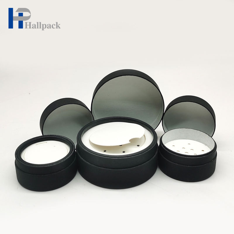 أنبوب تغليف ورقي لمستحضرات التجميل السائبة لمستحضرات التجميل باللون الأسود مع أنبوب تغليف من ورق الكرافت وأنابيب مطبوعة حسب الطلب