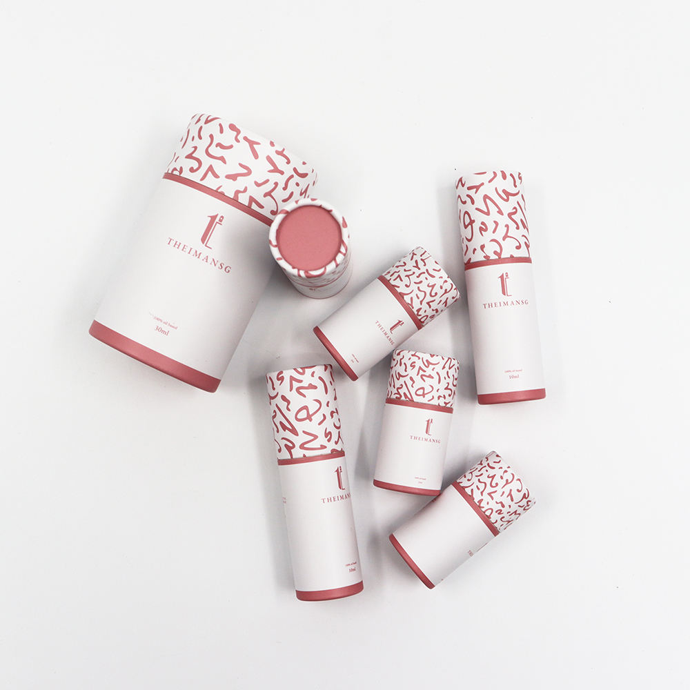 جودة عالية براون كرافت صندوق بريد ورقي أنبوب تخصيص صندوق أبيض مستدير أسود قابل للتحلل أنبوب التعبئة والتغليف