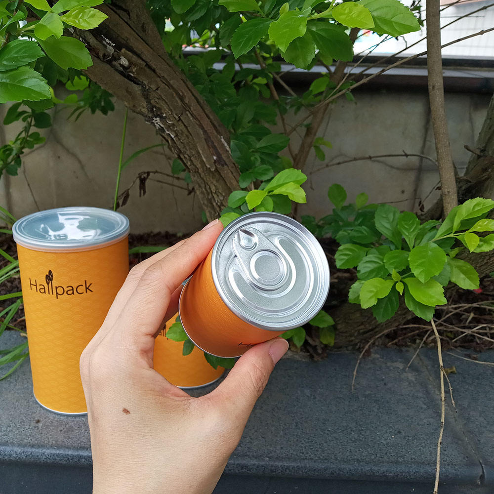 أنبوب ورقي قابل لإعادة التدوير من الورق المقوى محكم الغلق مع غطاء سهل التقشير لأنبوب تغليف المواد الغذائية المخصص لمسحوق البروتين والكولاجين