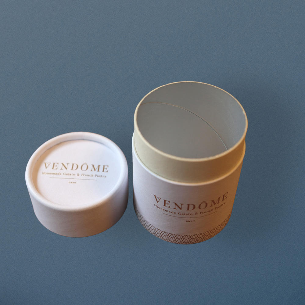 OEM مخصص القابلة للتحلل كرافت كرتون اسطوانة احباط أنبوب الورق لتغليف المواد الغذائية التلاشي ختم الطباعة