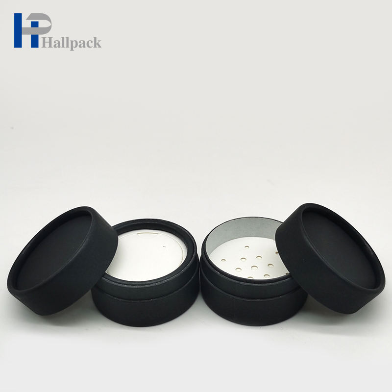 أنبوب تغليف ورقي لمستحضرات التجميل السائبة لمستحضرات التجميل باللون الأسود مع أنبوب تغليف من ورق الكرافت وأنابيب مطبوعة حسب الطلب