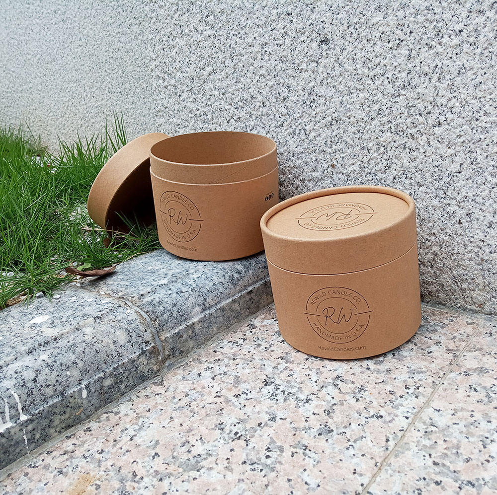 تغليف أنبوب ورقي للشموع من مادة معاد تدويرها بنسبة 100%