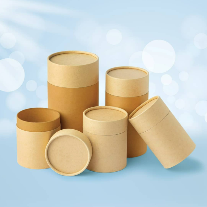 تخصيص 100٪ صديقة للبيئة كرافت ورقة أنبوب التعبئة والتغليف الغذاء ورقة الشاي زهرة الشاي التعبئة والتغليف أنبوب