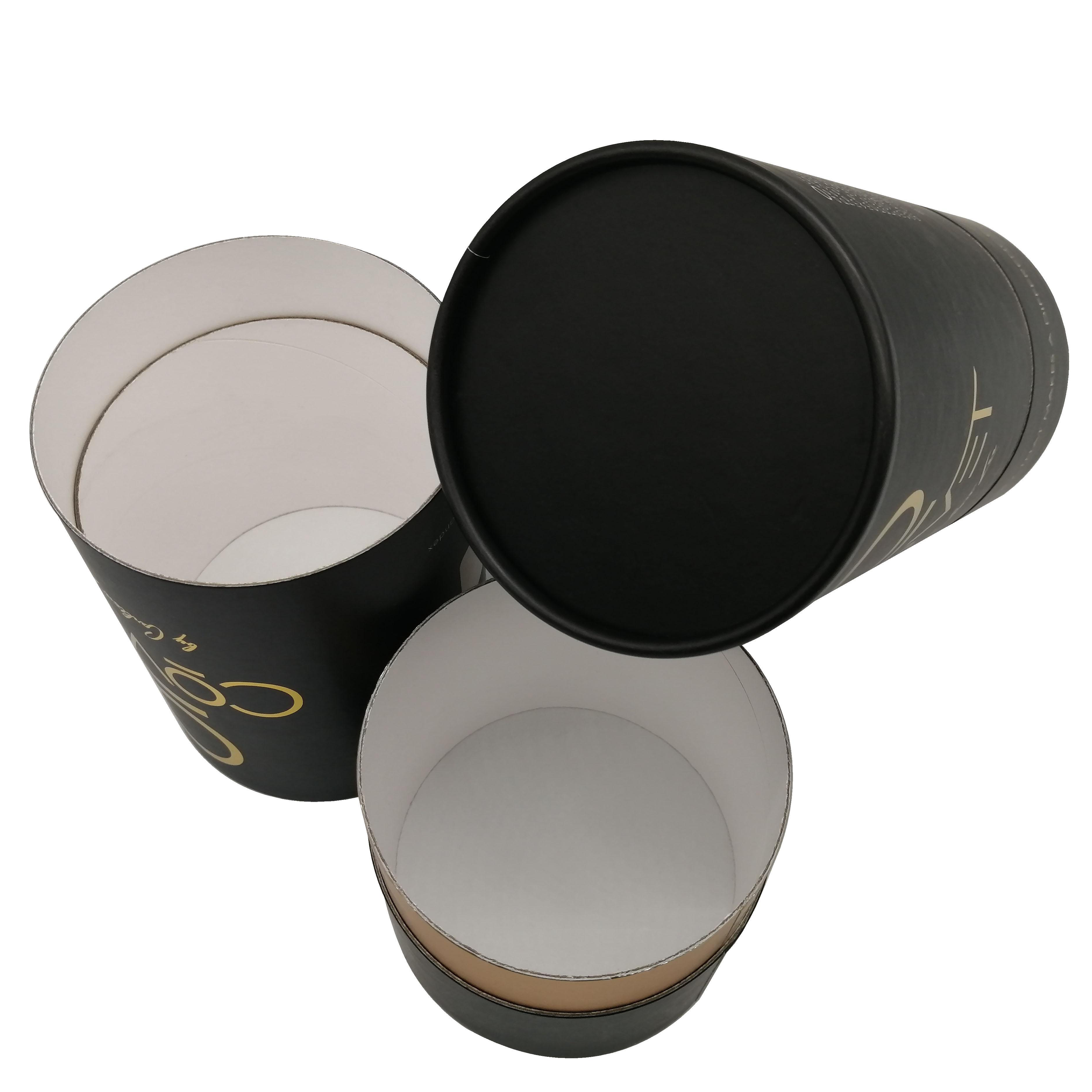 حار بيع مخصص مطبوعة جولة مربع صديقة للبيئة براون المعاد تدويرها اسطوانة من الورق المقوى لتغليف تي شيرت والحرف اليدوية