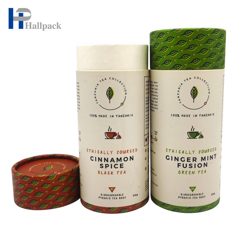 كرافت ورقة زيت الزيتون ورقة أنبوب غطاء علبة ورقة يمكن تغليف الشاي أنبوب