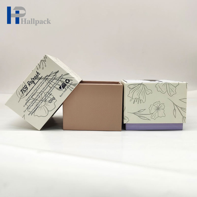 التعبئة والتغليف المخصصة هدية حزمة مربع غطاء مسطح كرافت ورقة شمعة مربع