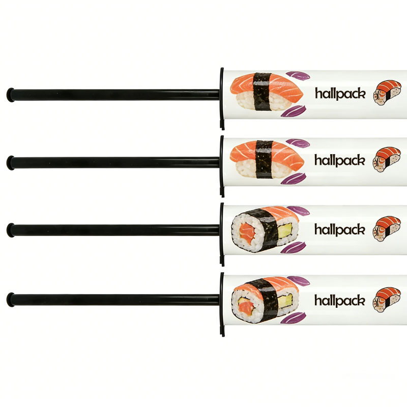 حاوية أسطوانية مستديرة قابلة للتحلل الحيوي تدفع أنبوب ورق البوب ​​لكعكة السوشي