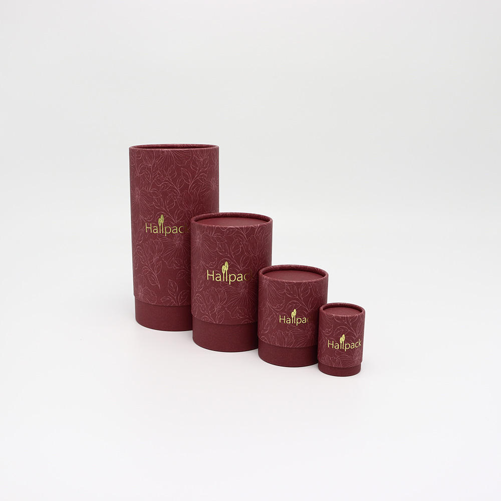 ورق كرافت قابل لإعادة التدوير لتخزين تي شيرت وتغليف صناديق أنبوبية ورق كرافت مستدير منقوش قابل للتحلل الحيوي