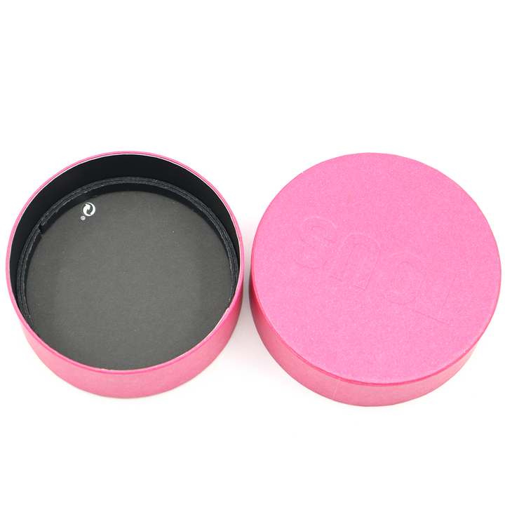 مجوهرات فاخرة مخصصة صندوق اسطوانة من الورق المقوى صندوق أنبوب دائري معبأ لمشاهدة أقراط الأحجار الكريمة سوار قلادة حلقة