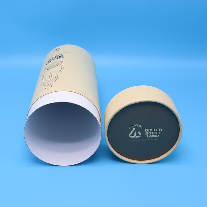 صندوق أسطواني من الورق المقوى للإلكترونيات الصديقة للبيئة مخصص لتغليف أنبوب الورق للكاميرا الذكية وسماعة الأذن وإضاءة LED