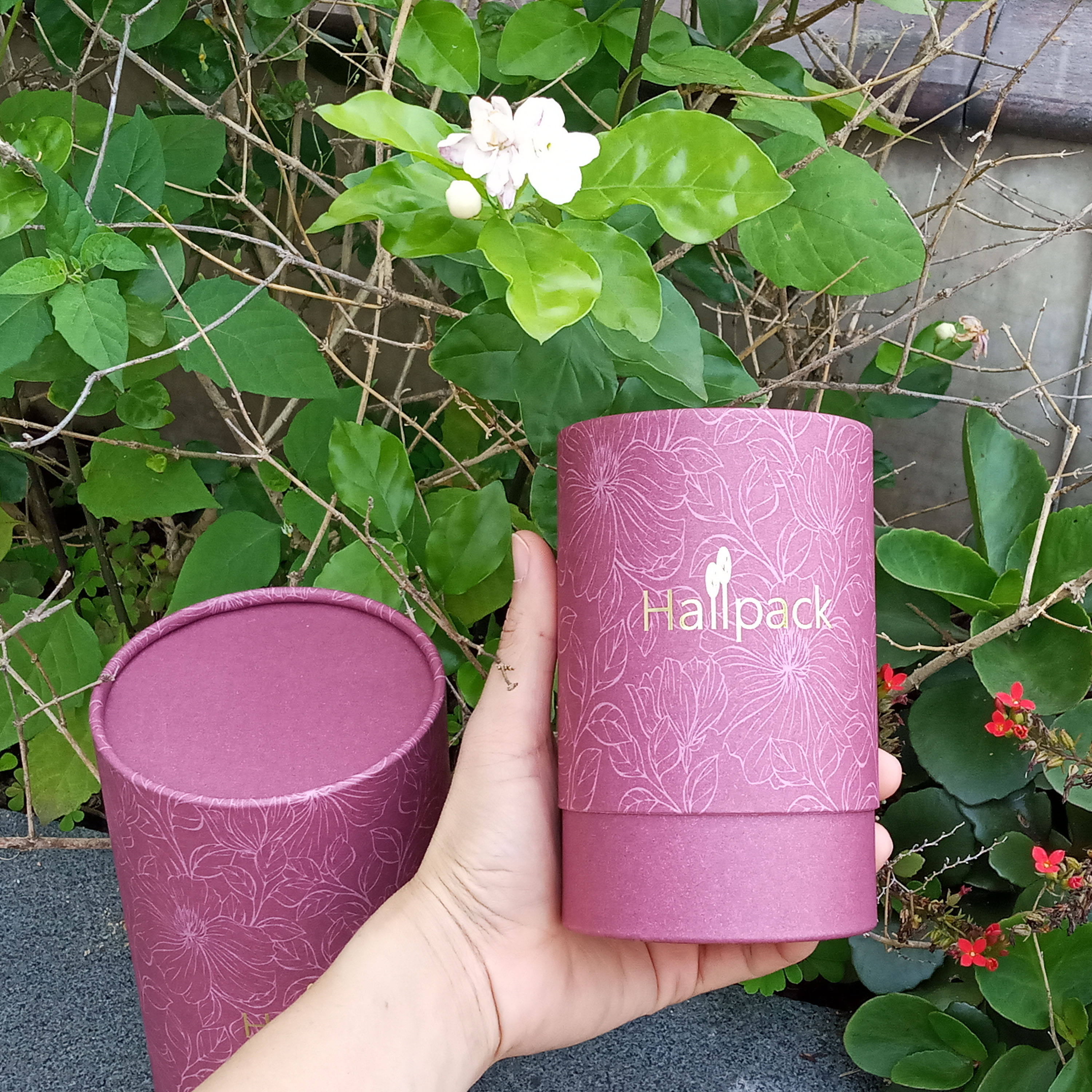 المعاد تدويرها 100% اسطوانة كرتون كرافت شمعة سوداء الشاي ورقة أنبوب التعبئة والتغليف كرتون صندوق دائري أنبوب مع حجم مخصص