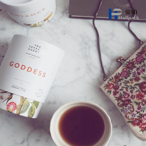 علبة الشاي الصديقة للبيئة أنبوب ورقي للأغذية أنبوب ورق كرافت للأغذية