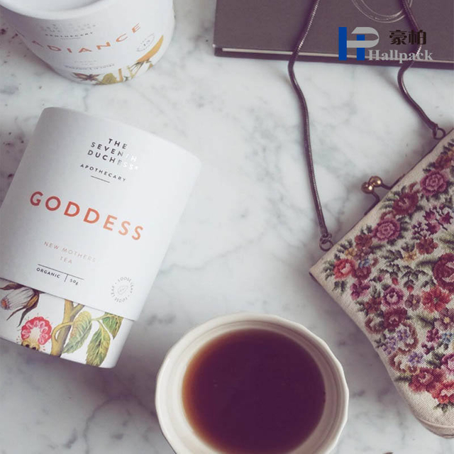 علبة الشاي الصديقة للبيئة أنبوب ورقي للأغذية أنبوب ورق كرافت للأغذية