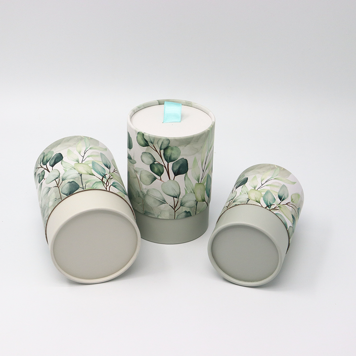 صديقة للبيئة مخصصة الغذاء الصف علبة من الورق المقوى مع الشريط ورقة أنبوب التعبئة والتغليف لشاي القهوة