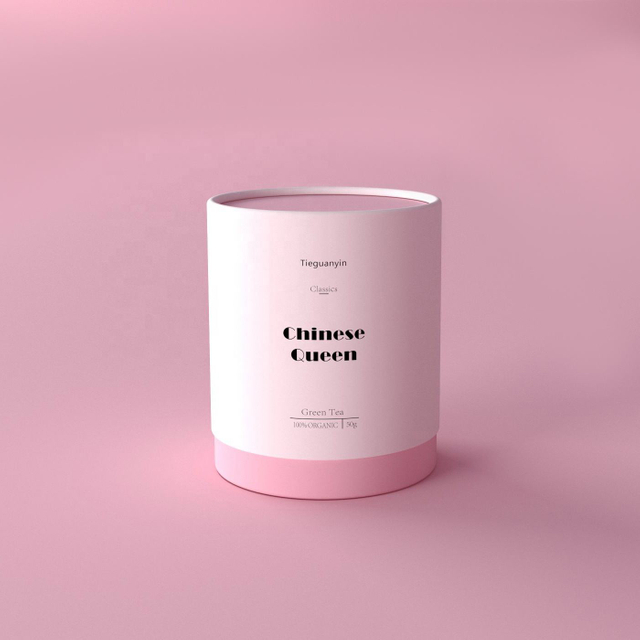 طباعة مخصصة قابلة لإعادة التدوير كرافت كرتون اسطوانة ورقة أنبوب التعبئة والتغليف اسطوانة لمستحضرات التجميل التوابل الشاي القهوة ورقة صندوق مستدير