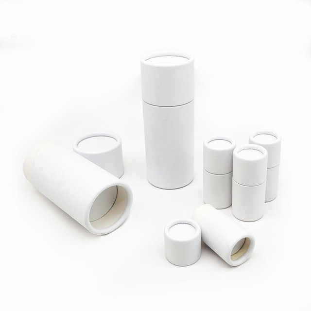 حار بيع 2oz ECO الأبيض مزيل العرق ورقة أنبوب Lipbalm أنابيب بسعر منخفض