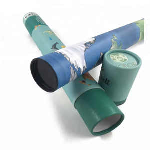 صديقة للبيئة مخصصة وثيقة من الورق المقوى تعبئتها مربع جولة أنبوب مربع حزمة لخلفية ملصق الخريطة