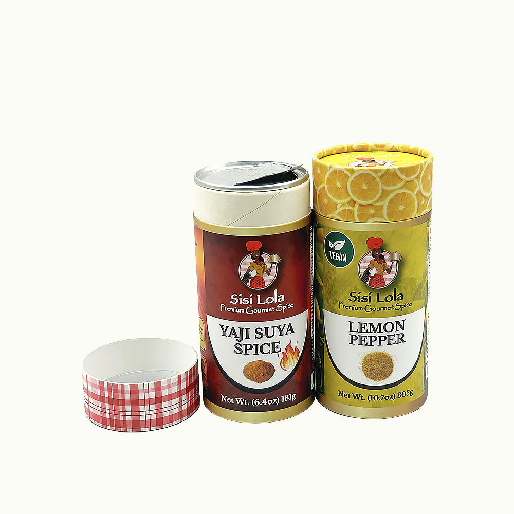 صديقة للبيئة مخصصة الغذاء الصف كرتون اسطوانة مربع ورقة أنبوب التعبئة والتغليف للتغذية قسط الذواقة التوابل