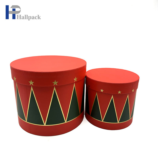طباعة مخصصة اسطوانة التعبئة والتغليف من الورق المقوى عيد الميلاد نمط هدية مجموعة لعبة مربع التعبئة والتغليف أنبوب الورق
