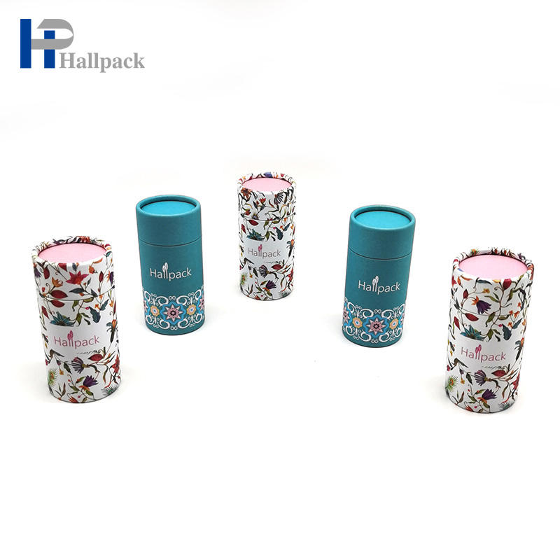 شعار مخصص ملمع الشفاه على شكل دائري من الورق المقوى أنبوب مزيل للورق يرفع أنبوب تغليف الورق