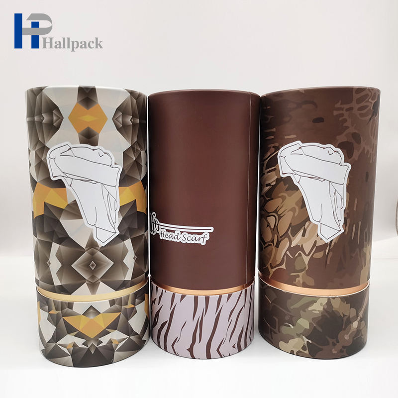 الملابس القابلة للتحلل اسطوانة التعبئة والتغليف مخصص كرافت ورقة جولة أنبوب