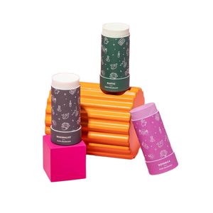 عالية الجودة القابلة للتحلل ورقة بلسم الشفاه التعبئة والتغليف مزيل العرق التعبئة والتغليف رفع أنبوب الورق أنبوب دائري صندوق التعبئة والتغليف من الورق المقوى