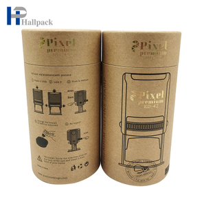 اسطوانة مخصصة صديقة للبيئة ختم أنابيب ورق الكرافت التعبئة والتغليف للمنتجات المنزلية