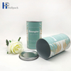 جولة ورقة الشاي أنبوب التعبئة والتغليف علب الطعام تعليب ورقة أنبوب مع غطاء معدني
