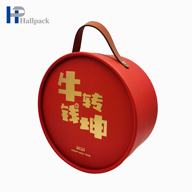 علبة هدايا ورقية محمولة معاد تدويرها ذات أسطوانة مستديرة من الورق المقوى وتغليف أنابيب الورق