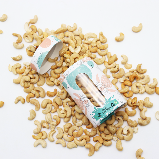 المواد القابلة لإعادة التدوير جولة اسطوانة مربع الغذاء الصف أنبوب التعبئة والتغليف للمكسرات