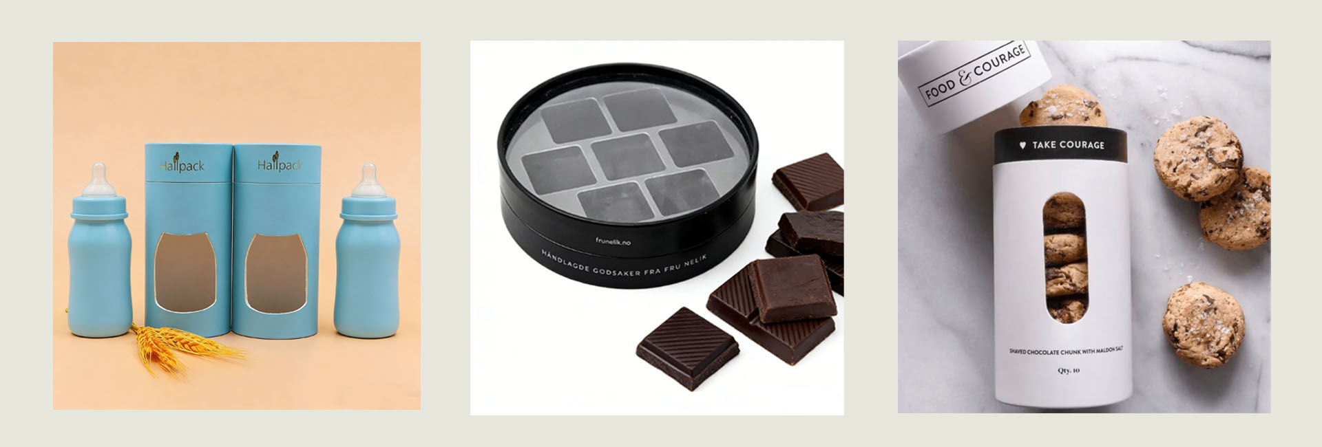 تغليف أنبوب الورق مع النافذة