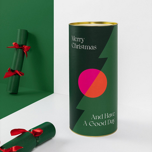 أنبوب التغليف القابل للتحلل الحيوي غطاء معدني وأسفل أنابيب الشحن المعاد تدويرها أنابيب الورق المقوى للأغذية ومجموعة الهدايا