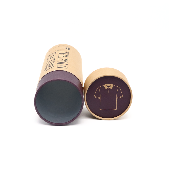 فاخر مخصص صديقة للبيئة الملابس التعبئة والتغليف كرافت ورقة اسطوانة مربع ورقة أنبوب التعبئة والتغليف للملابس الداخلية الجوارب منشفة تي شيرت