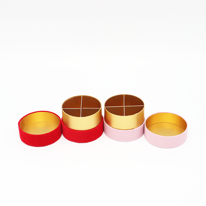 مجوهرات فاخرة مخصصة صندوق اسطوانة من الورق المقوى صندوق أنبوب دائري معبأ لمشاهدة أقراط الأحجار الكريمة وقلادة سوار