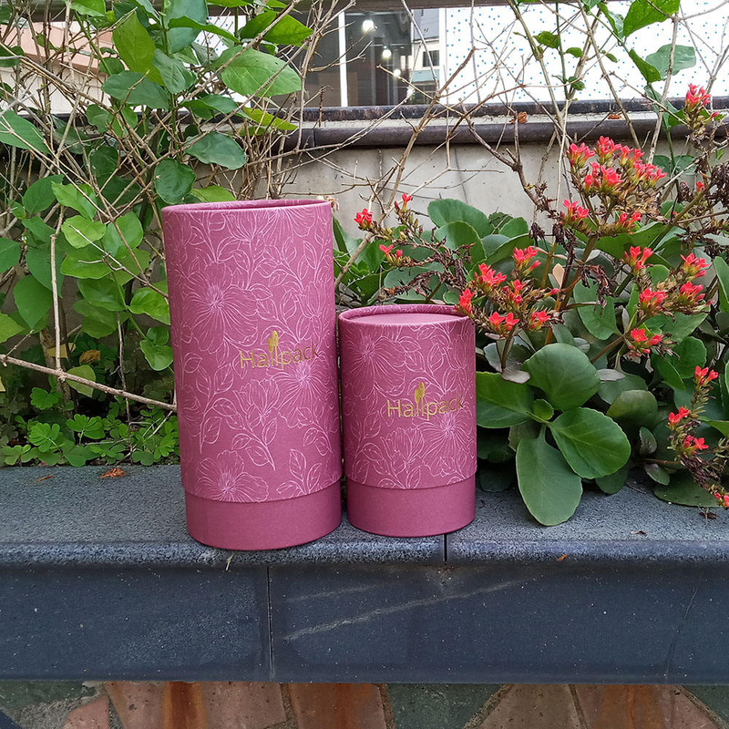 المعاد تدويرها 100% اسطوانة كرتون كرافت شمعة سوداء الشاي ورقة أنبوب التعبئة والتغليف كرتون صندوق دائري أنبوب مع حجم مخصص